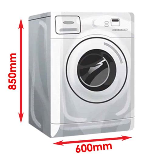 The dimensions of a washing machine
